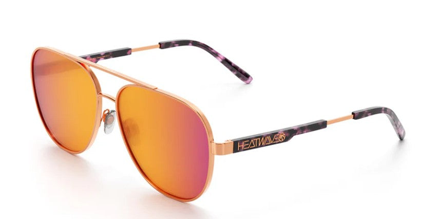 Incline Sunglasses: Velvet Tortoise Frame Rose Gold Lens