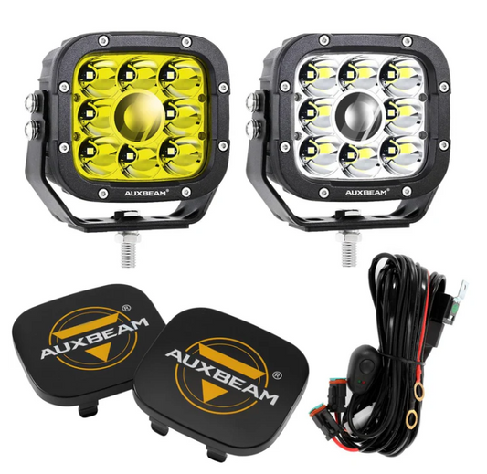 5 Inch 110W White/Amber LED Driving Lights Pods Light for ATV UTV SIDE BY SIDE 4X4