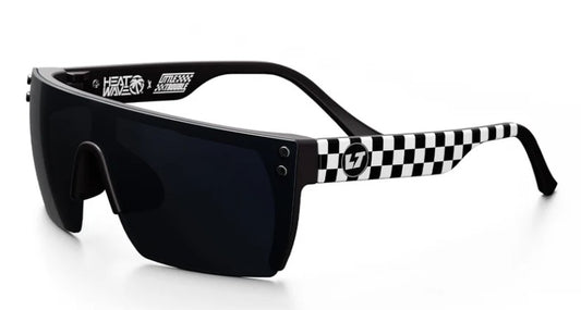 Kids Lazer Face Sunglasses: Little Trouble X Heat Wave Checkered Flag