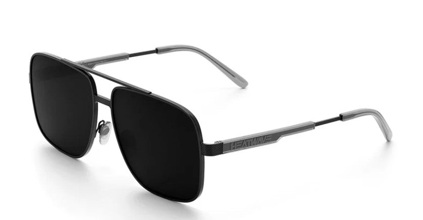 Nimitz Sunglasses: SATIN Black Frame ULTRA BLACK Lens