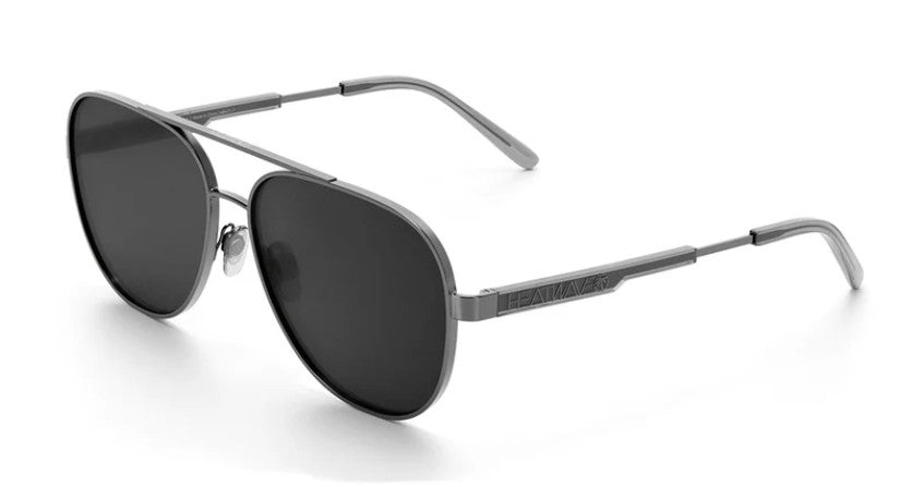 Incline Sunglasses: Gun Metal Frame Black Lens