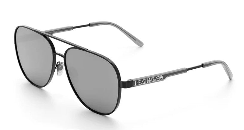 Incline Sunglasses: SATIN Black Frame SILVER Lens