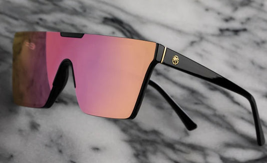 Clarity Sunglasses: Black Rose Gold Lens